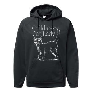 Childless Cat Lady Kamala 2024 Gift Performance Fleece Hoodie