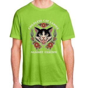 Childless Cat Ladies Against Fascism Funny Cat Feminist Adult ChromaSoft Performance T-Shirt