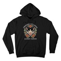 Childless Cat Ladies Against Fascism Funny Cat Feminist Hoodie