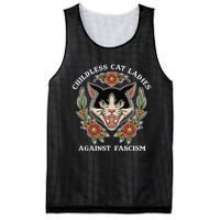 Childless Cat Ladies Against Fascism Funny Cat Feminist Mesh Reversible Basketball Jersey Tank