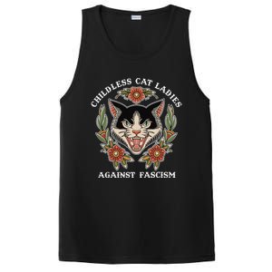 Childless Cat Ladies Against Fascism Funny Cat Feminist PosiCharge Competitor Tank