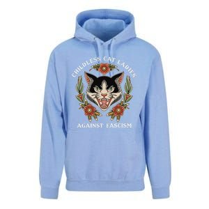 Childless Cat Ladies Against Fascism Funny Cat Feminist Unisex Surf Hoodie