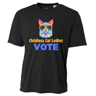 Childless Cat Ladies Vote Blue Cooling Performance Crew T-Shirt