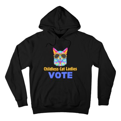 Childless Cat Ladies Vote Blue Hoodie