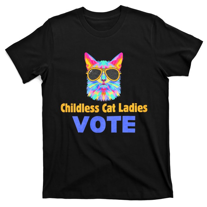 Childless Cat Ladies Vote Blue T-Shirt