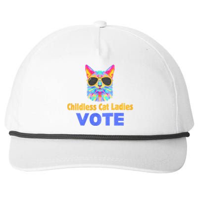 Childless Cat Ladies Vote Blue Snapback Five-Panel Rope Hat