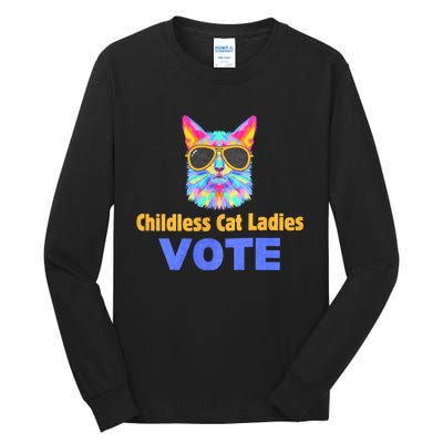 Childless Cat Ladies Vote Blue Tall Long Sleeve T-Shirt