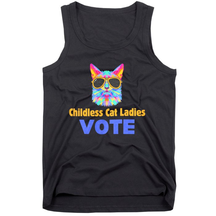 Childless Cat Ladies Vote Blue Tank Top