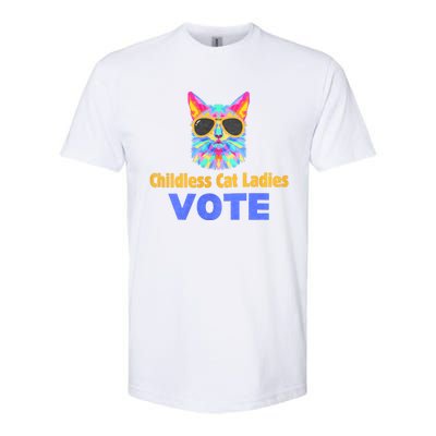 Childless Cat Ladies Vote Blue Softstyle CVC T-Shirt