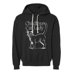 Childless Cat Lady Kamala 2024 Garment-Dyed Fleece Hoodie