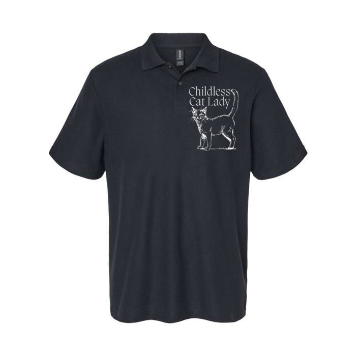 Childless Cat Lady Kamala 2024 Softstyle Adult Sport Polo