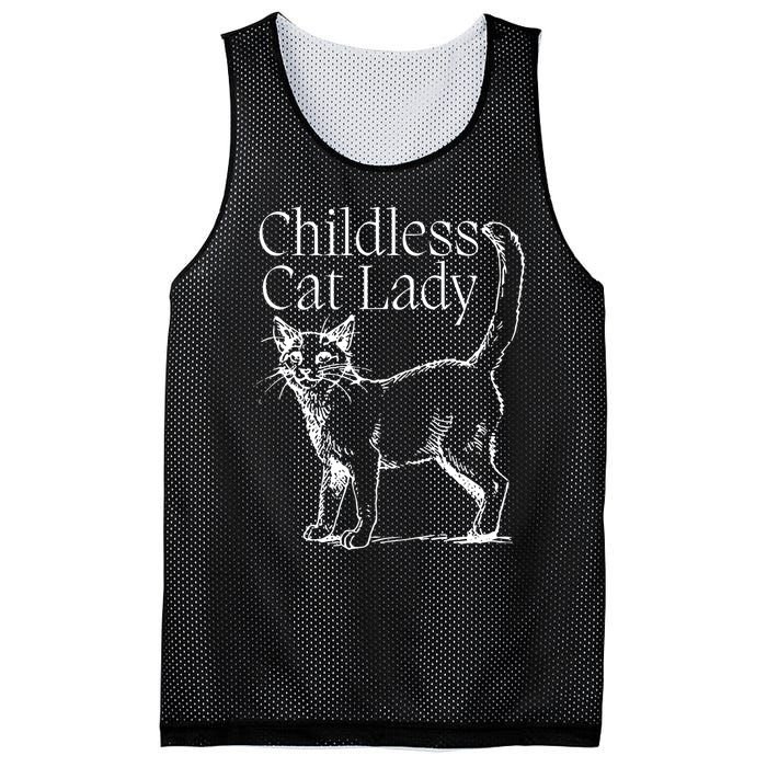 Childless Cat Lady Kamala 2024 Mesh Reversible Basketball Jersey Tank