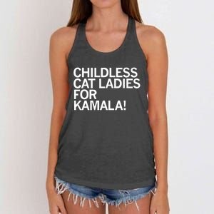 Childless Cat Ladies For Kamala Women's Knotted Racerback Tank