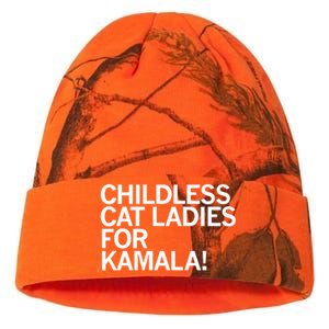 Childless Cat Ladies For Kamala Kati Licensed 12" Camo Beanie