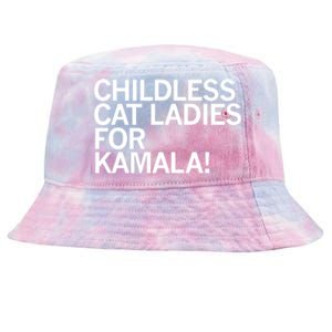 Childless Cat Ladies For Kamala Tie-Dyed Bucket Hat