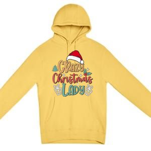 Crazy Christmas Lady Have Yourself A Merry Christmas Tank Top Premium Pullover Hoodie