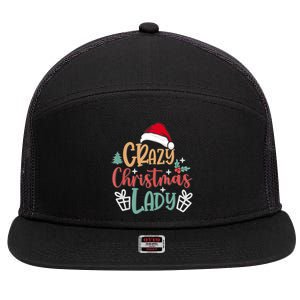 Crazy Christmas Lady Have Yourself A Merry Christmas Tank Top 7 Panel Mesh Trucker Snapback Hat