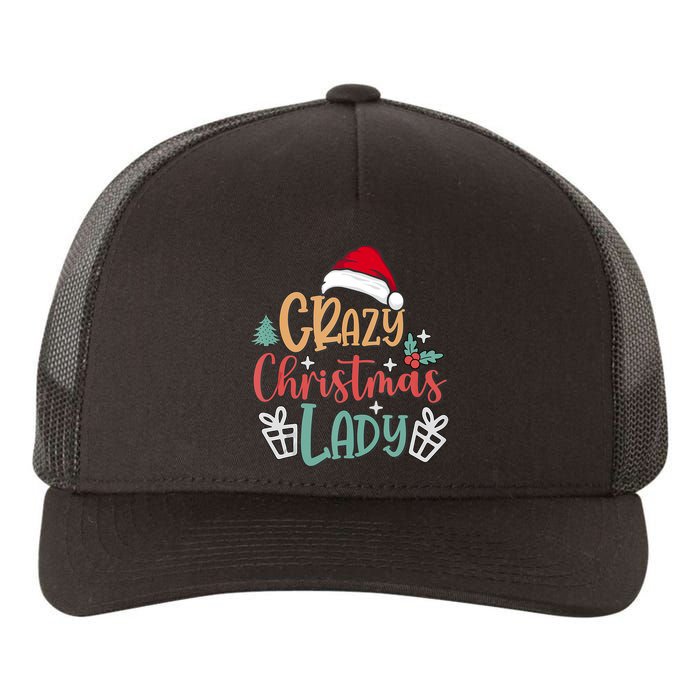 Crazy Christmas Lady Have Yourself A Merry Christmas Tank Top Yupoong Adult 5-Panel Trucker Hat