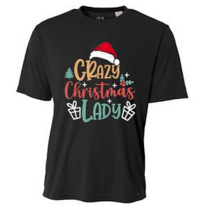 Crazy Christmas Lady Have Yourself A Merry Christmas Tank Top Cooling Performance Crew T-Shirt