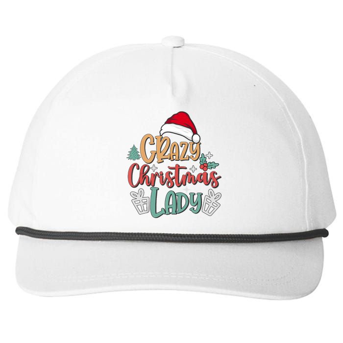 Crazy Christmas Lady Have Yourself A Merry Christmas Tank Top Snapback Five-Panel Rope Hat