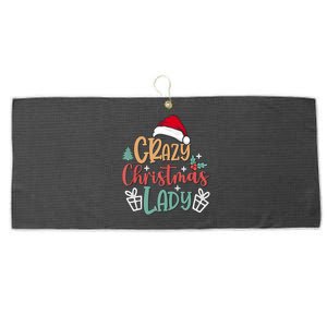 Crazy Christmas Lady Have Yourself A Merry Christmas Tank Top Large Microfiber Waffle Golf Towel