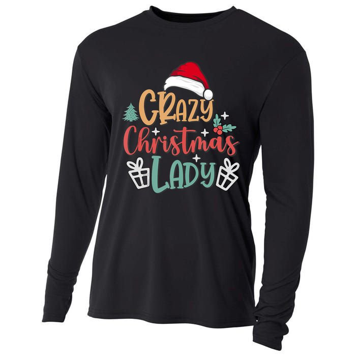 Crazy Christmas Lady Have Yourself A Merry Christmas Tank Top Cooling Performance Long Sleeve Crew