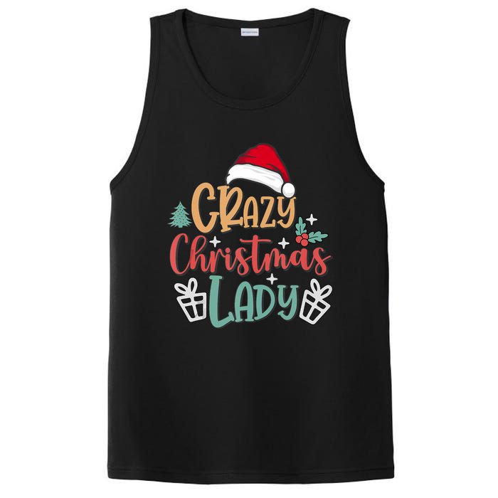 Crazy Christmas Lady Have Yourself A Merry Christmas Tank Top PosiCharge Competitor Tank