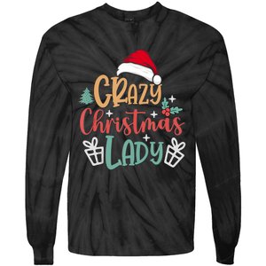 Crazy Christmas Lady Have Yourself A Merry Christmas Tank Top Tie-Dye Long Sleeve Shirt