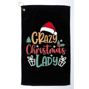 Crazy Christmas Lady Have Yourself A Merry Christmas Tank Top Platinum Collection Golf Towel