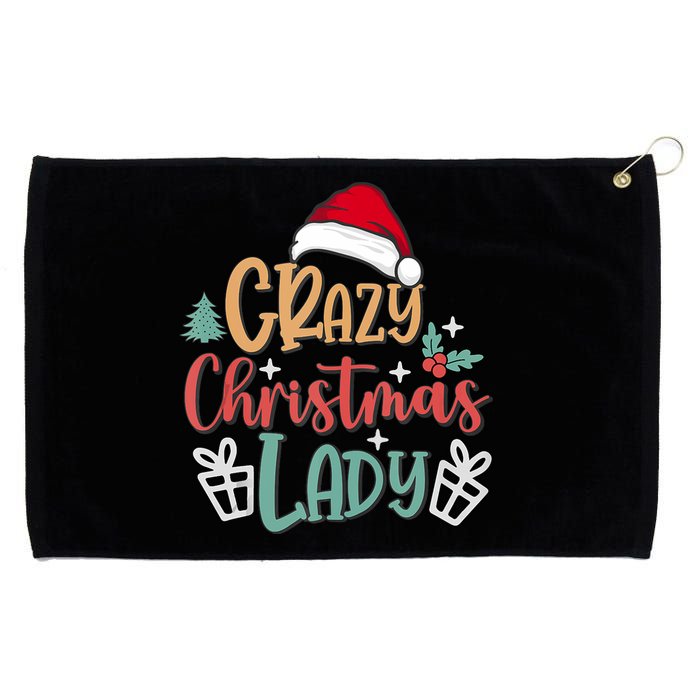 Crazy Christmas Lady Have Yourself A Merry Christmas Tank Top Grommeted Golf Towel