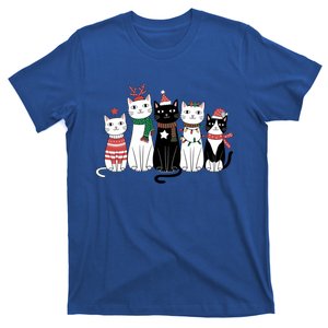 Cat Christmas Light Cute Funny For Cat Moms Cat Dad Funny Gift T-Shirt