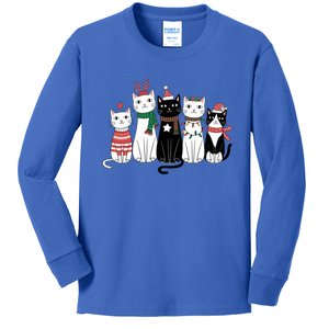 Cat Christmas Light Cute Funny For Cat Moms Cat Dad Funny Gift Kids Long Sleeve Shirt