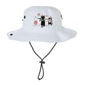 Cat Christmas Light Cute Funny For Cat Moms Cat Dad Funny Gift Legacy Cool Fit Booney Bucket Hat