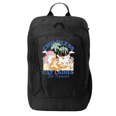 Childless Cat Lady For Kamala Harris 2024 Election Funny Cat City Backpack