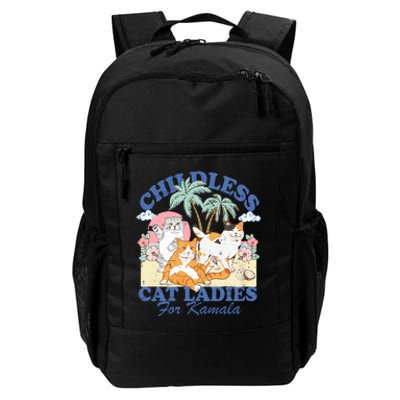 Childless Cat Lady For Kamala Harris 2024 Election Funny Cat Daily Commute Backpack