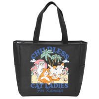 Childless Cat Lady For Kamala Harris 2024 Election Funny Cat Zip Tote Bag