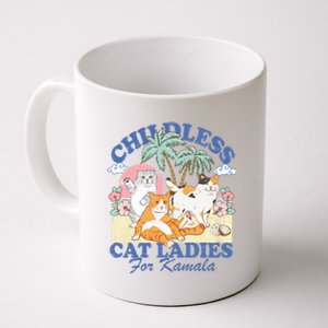 Childless Cat Lady For Kamala Harris 2024 Election Funny Cat Coffee Mug