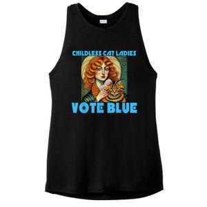 Childless Cat Ladies Vote Blue Ladies PosiCharge Tri-Blend Wicking Tank