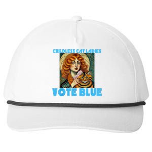 Childless Cat Ladies Vote Blue Snapback Five-Panel Rope Hat