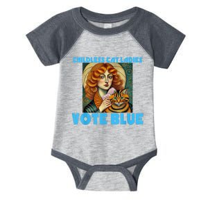 Childless Cat Ladies Vote Blue Infant Baby Jersey Bodysuit