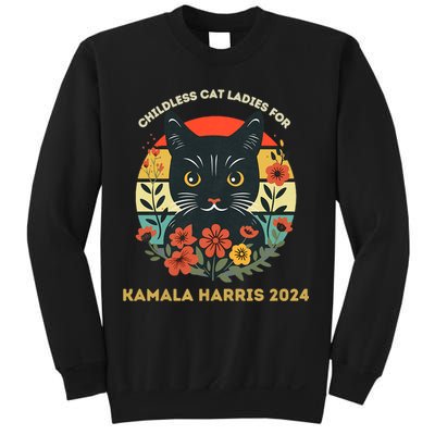 Childless Cat Ladies For Kamala Harris 2024 Election Sweatshirt