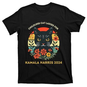 Childless Cat Ladies For Kamala Harris 2024 Election T-Shirt