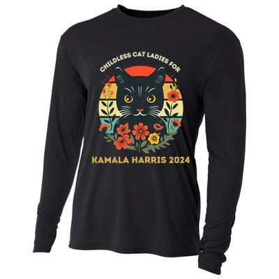 Childless Cat Ladies For Kamala Harris 2024 Election Cooling Performance Long Sleeve Crew