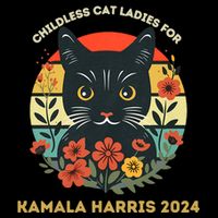 Childless Cat Ladies For Kamala Harris 2024 Election Tie-Dye T-Shirt