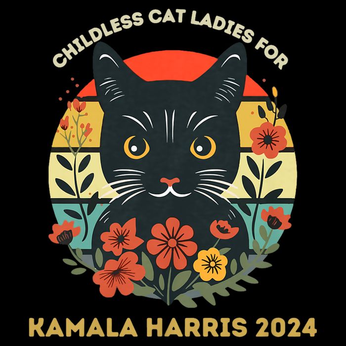 Childless Cat Ladies For Kamala Harris 2024 Election Tie-Dye T-Shirt