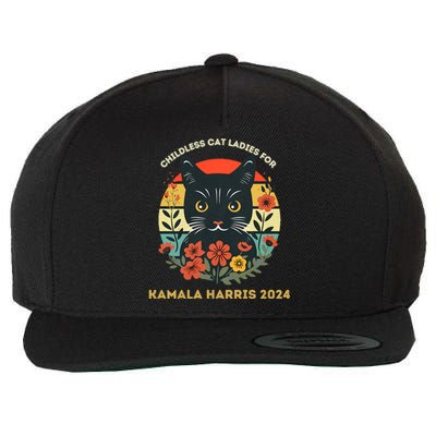 Childless Cat Ladies For Kamala Harris 2024 Election Wool Snapback Cap