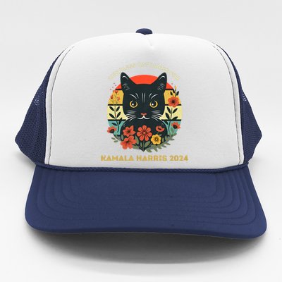 Childless Cat Ladies For Kamala Harris 2024 Election Trucker Hat