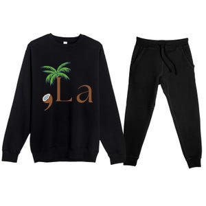 Coconut Comma + La Kamala Harris 2024 President Election Premium Crewneck Sweatsuit Set