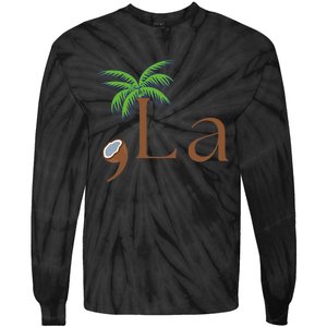 Coconut Comma + La Kamala Harris 2024 President Election Tie-Dye Long Sleeve Shirt