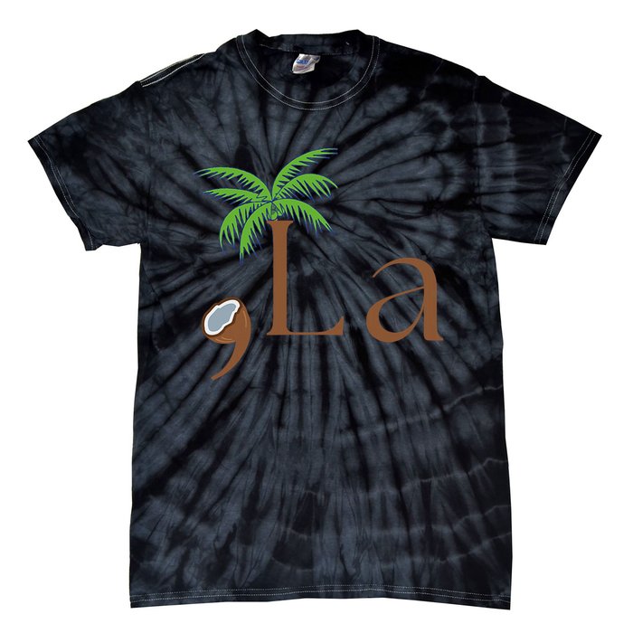 Coconut Comma + La Kamala Harris 2024 President Election Tie-Dye T-Shirt